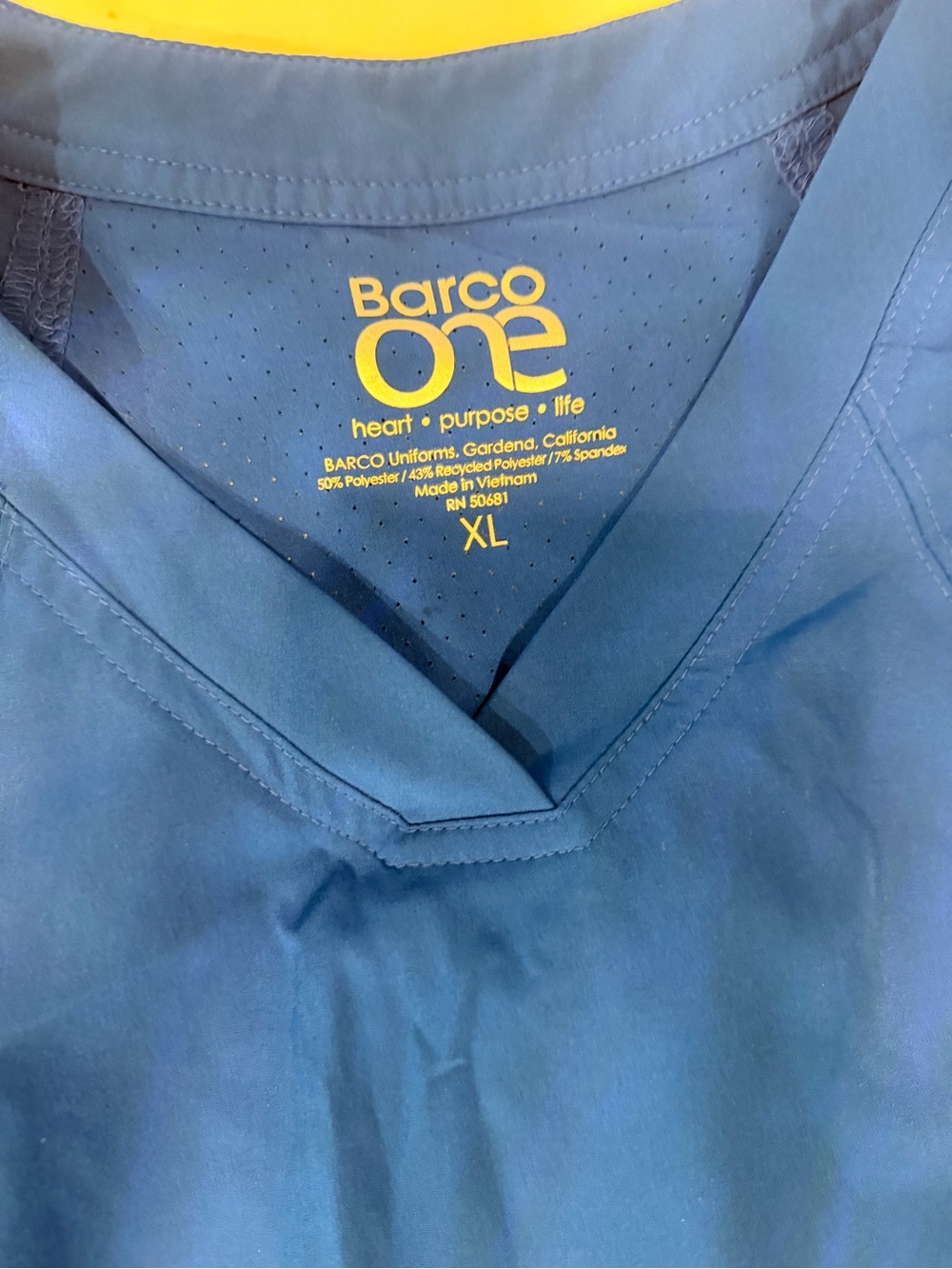 Barco Uniforms womenV-Neck racer back Scrub Top in Blue - XL